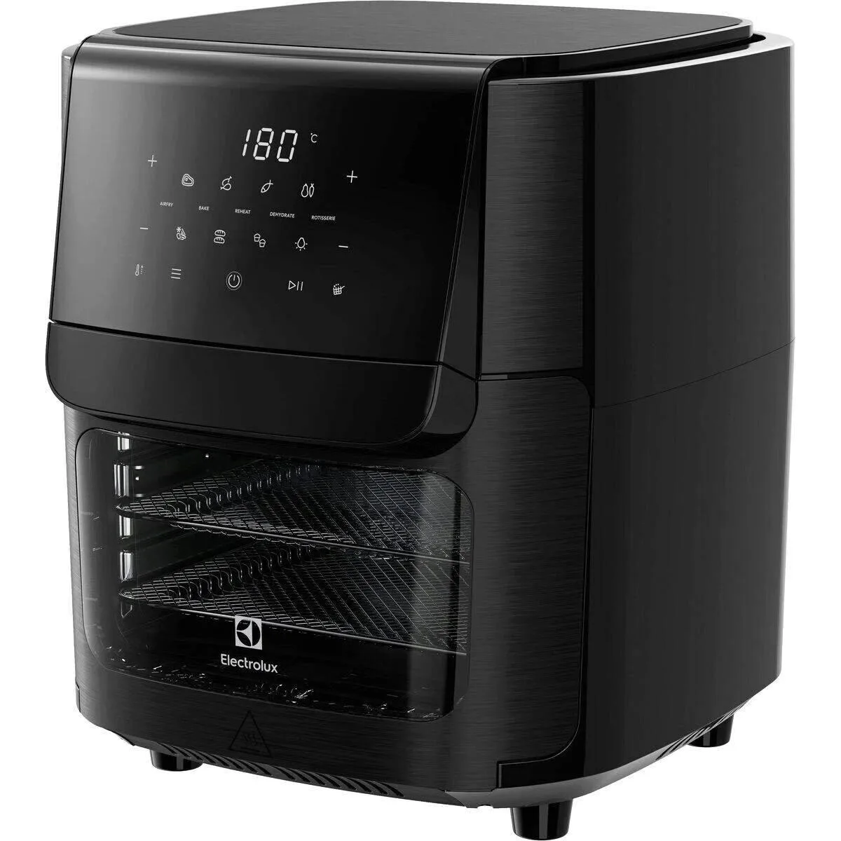 Мультифункційна піч Electrolux 1800Вт, ємність 12л, сенсорне управління, 12 автоматичних програм, віконце, пластиковий корпус, чор