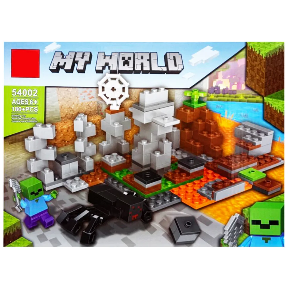 Дитячий конструктор Minecraft 180 деталей пластик 36х27х6 см різні кольори