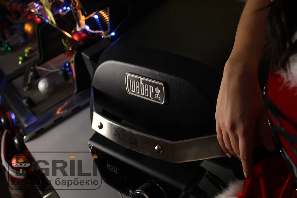 Електричний гриль Weber чавун 41х31 см чорний