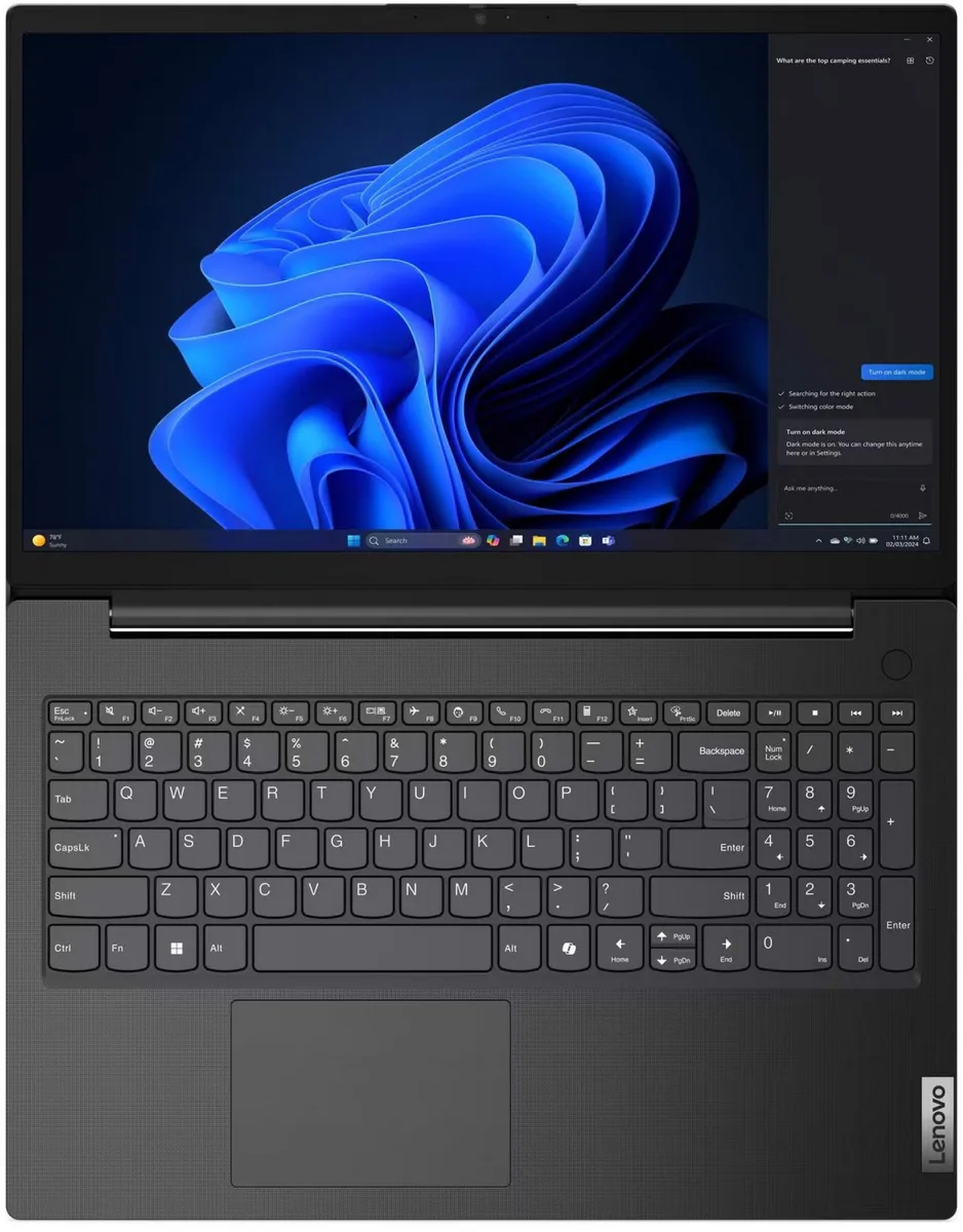 Ноутбук Lenovo 15.6" IPS чорний Intel i3 8GB 256GB SSD
