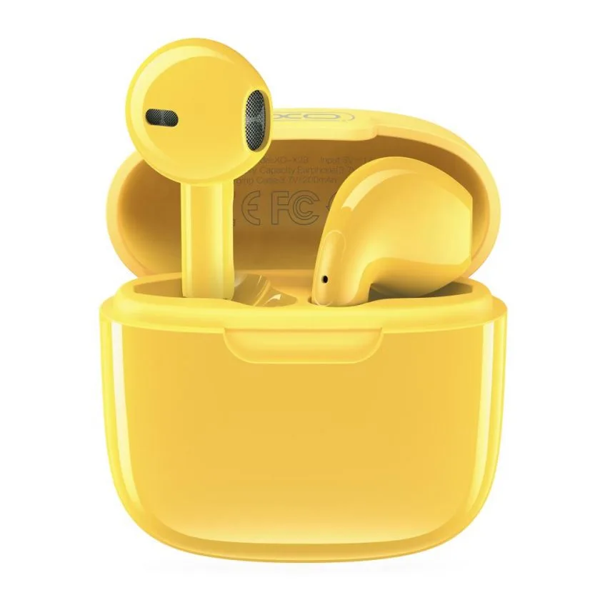 Навушники Bluetooth XO пластик жовті