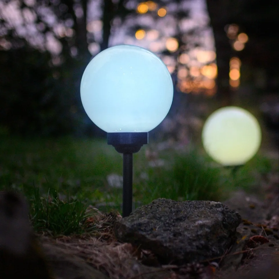 Садовые LED шары LumiLED 15 см поликарбонат RGB ассорти 4 шт на солнечной батарее