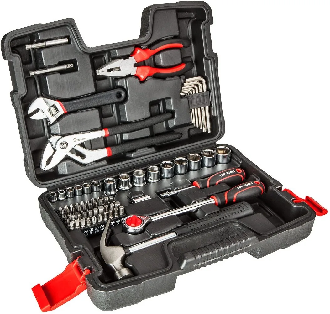 Набір інструментів Top Tools, 1/2", 1/4", універсальний, 81шт