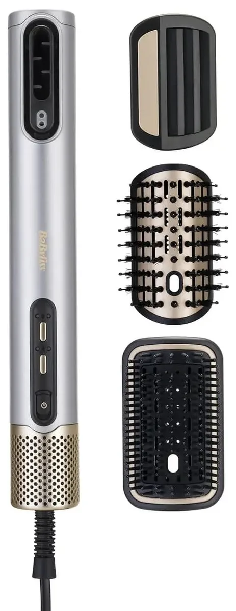 Фен-щетка Babyliss Лимитированная Серия SilverGold, 1600Вт, 4 режима, ионизация, холодный обдув, керамическое покрытие, серый