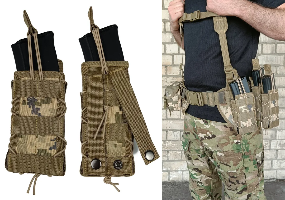 Підсумок під магазин АК РПК одинарний EasyFit Cordura 1050 30 см піксель ВСУ MM-14