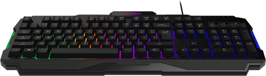 Клавіатура мембранна MSI 104 клавіші USB чорна ColorLED
