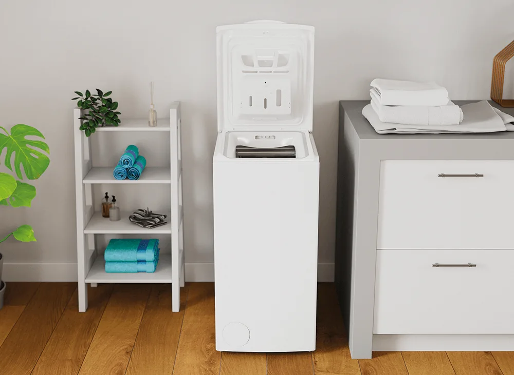Пральна машина Indesit вертикальна 6кг 1000 об/хв для прання білизни компактна з LED-дисплеєм