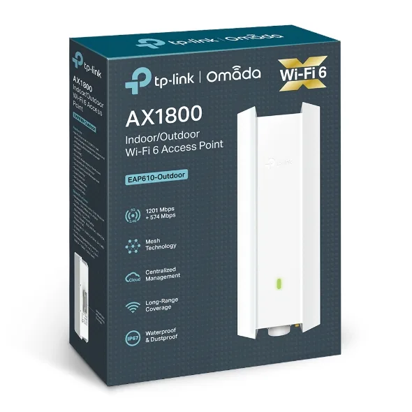 Точка доступу TP-Link Outdoor AX1800 Gigabit Ethernet 280х106х57 мм Білий