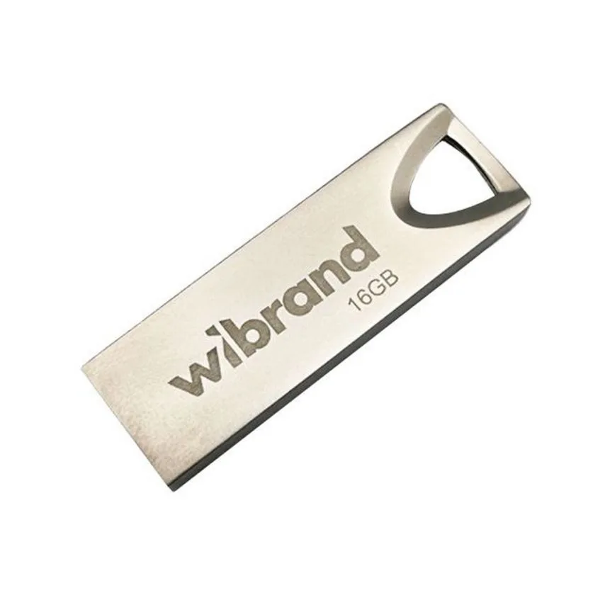 Флеш-пам'ять USB Wibrand 16Гб метал срібний