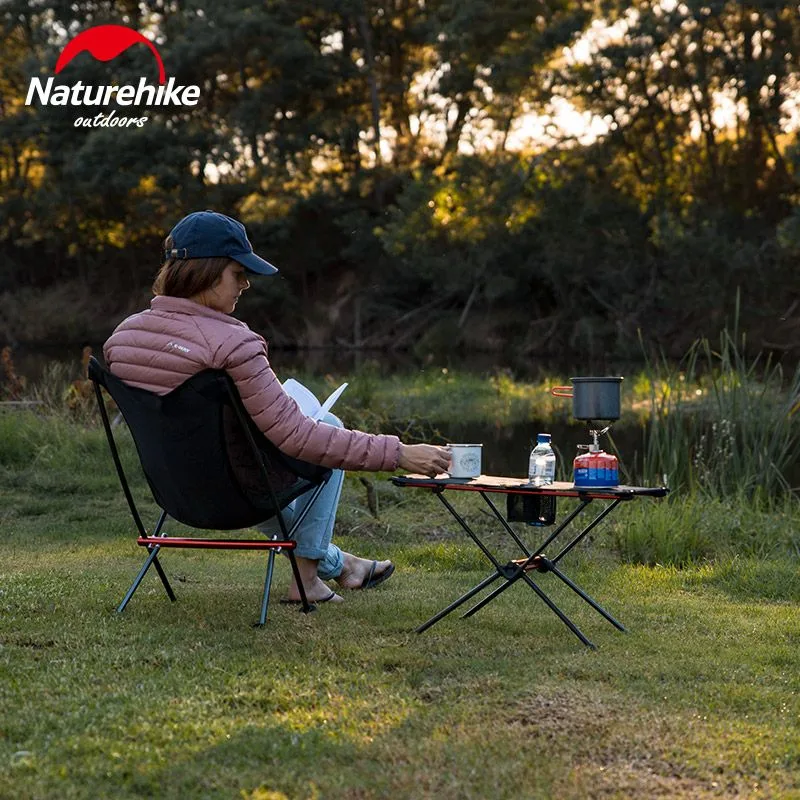 Розкладний стіл полегшений Naturehike сітка алюміній 59х40х39 см чорний
