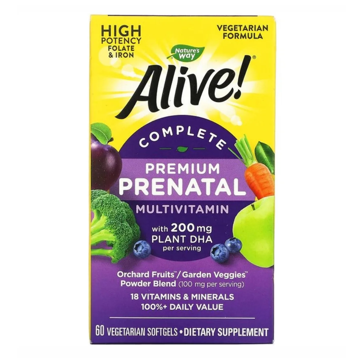 Prenatal Multi Nature's Way Вегетарианские мягкие таблетки 60 шт Ягодные вкусы