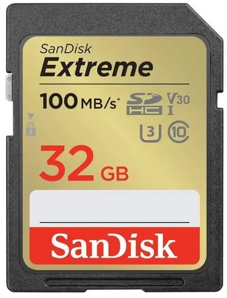 Карта пам'яті SanDisk SD 32GB V30 UHS-I U3 100MB/s Чорна
