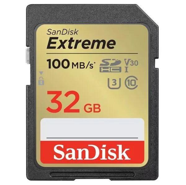 Карта пам'яті SanDisk SD 32GB V30 UHS-I U3 100MB/s Чорна