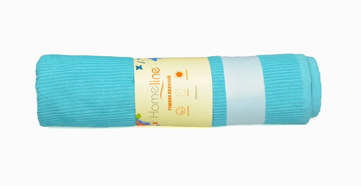 Велюровый рушник Home Line 70х150 см голубой.