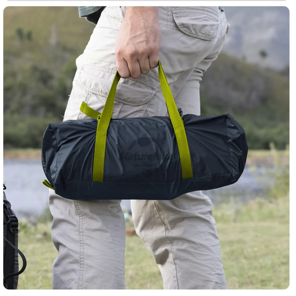 Намет сверхлегкий одноместный Naturehike 210T 205х(95+60)х110 см темно-зеленый.