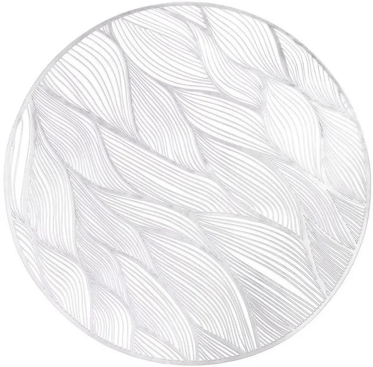 Сервірувальні килимки Margrese Doily Modern 4 шт сріблясті ПВХ Ø38 см