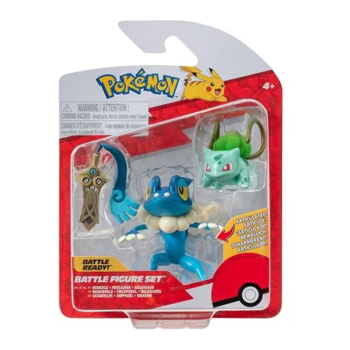 Набір фігурок Pokemon Хонедж Бульбазавр Фрогадир для дітей 3 фігурки ігрова колекція покемонів
