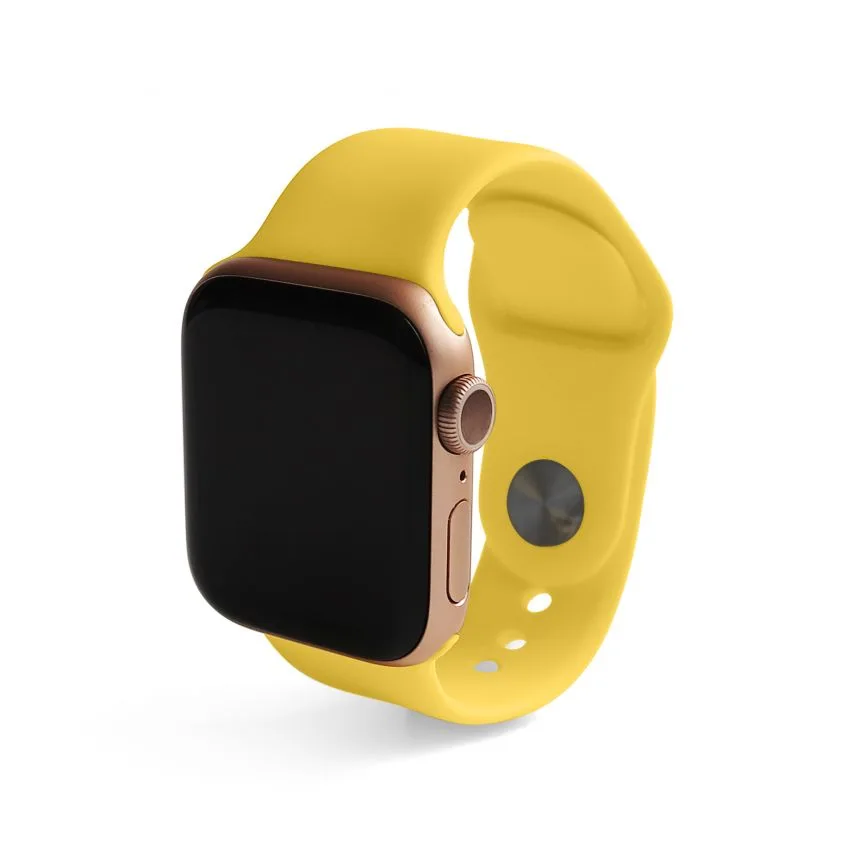Ремешок Apple силиконовый 38-40 мм S/M желтый