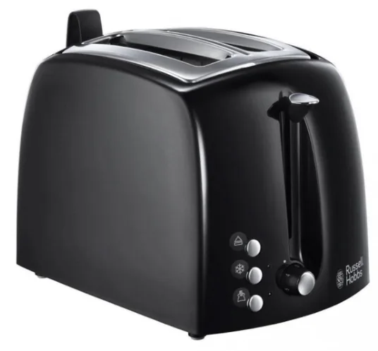 Тостер Russell Hobbs пластик 27х20х30 см чорний 850 Вт 2 тости 6 режимів