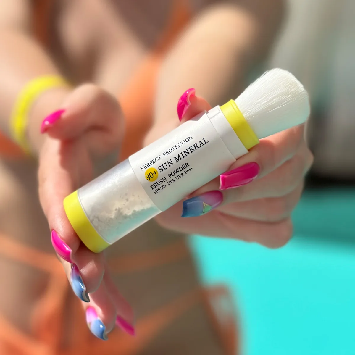 Сонцезахисна мінеральна пудра натуральна бежева з SPF 30+ Hillary Perfect Protection Sun Mineral Brush Powder