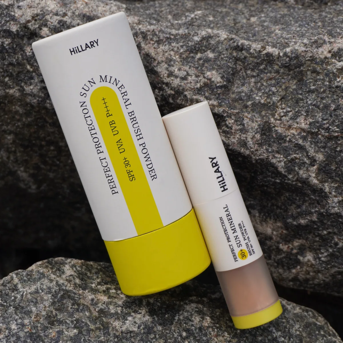 Сонцезахисна мінеральна пудра натуральна бежева з SPF 30+ Hillary Perfect Protection Sun Mineral Brush Powder