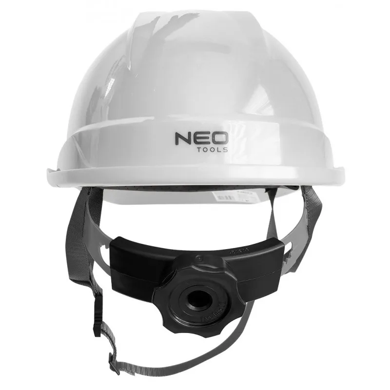 Захисна каска Neo Tools, ABS-пластик, регульована пряжка, біла.
