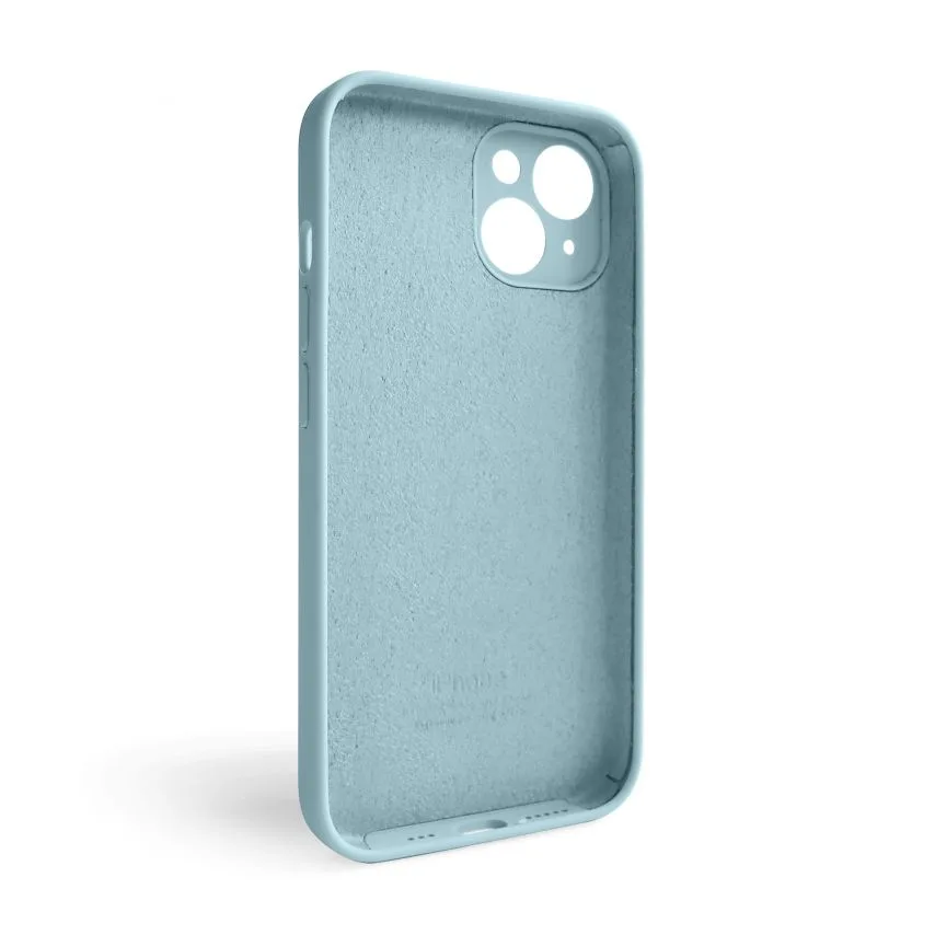 Чохол Silicone Case для Apple iPhone силікон 14 блакитний закрита камера