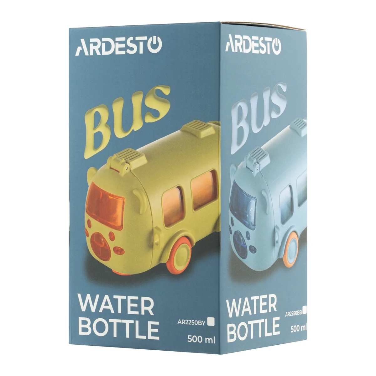 Пляшка для напоїв ARDESTO Bear Bus 500 мл, пластиковий, жовтий.