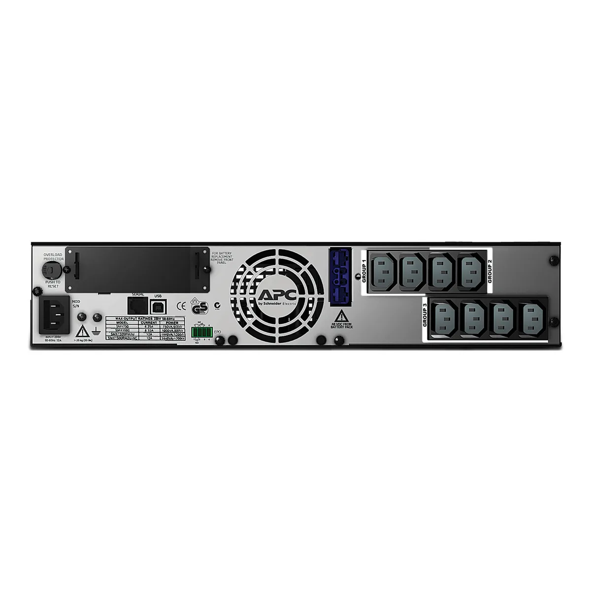 Джерело безперебійного живлення APC Smart-UPS X 1500VA/1200W,  RT 2U, LCD, USB, RS232, 8xC13