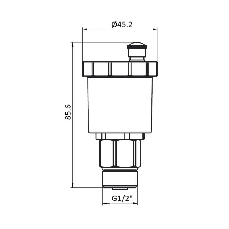 Автоматический воздухоотводчик 1/2" латунь хромированный Thermo Alliance Forte