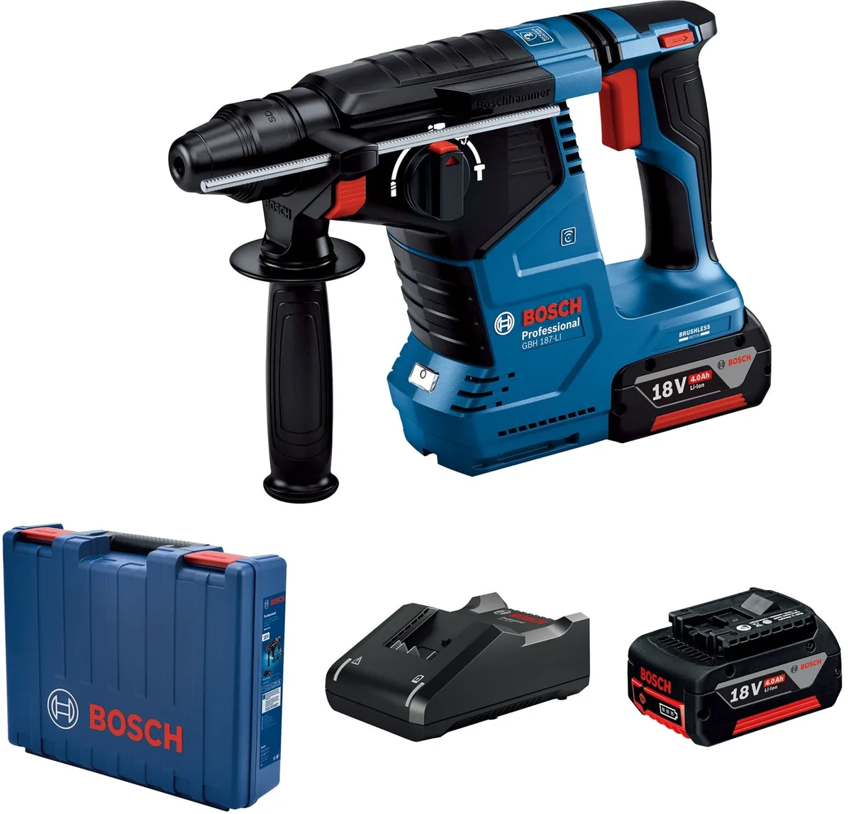 Перфоратор акумуляторний Bosch 18В 2х5А·год SDS-Plus 2.9кг кейс