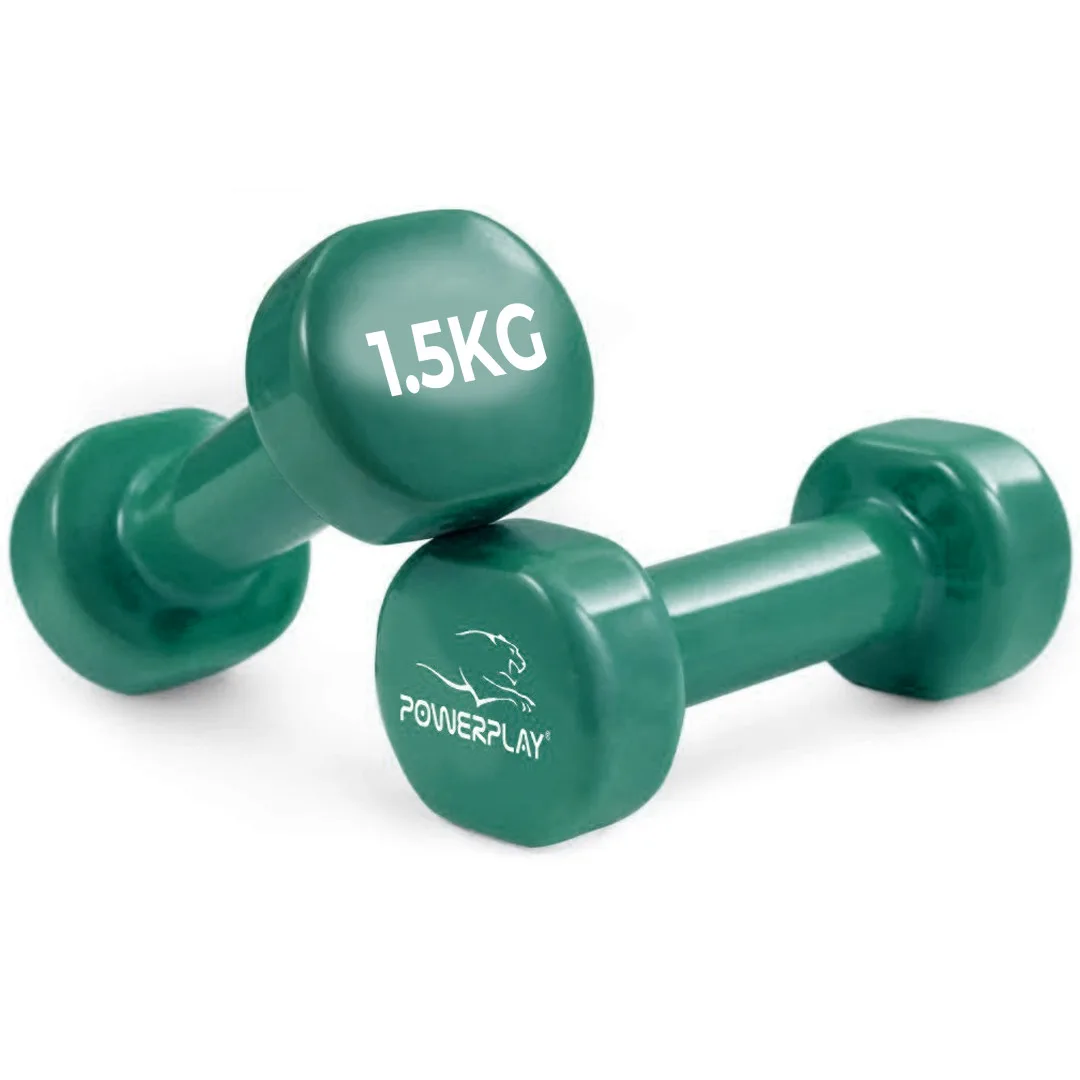 Гантели виниловые Active Point 1,5 кг Зеленые 2 шт.