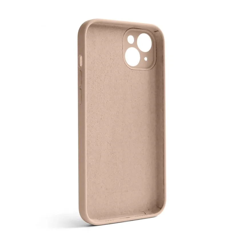 Чохол силиконовий для iPhone 14 Plus  бежевий закрита камера