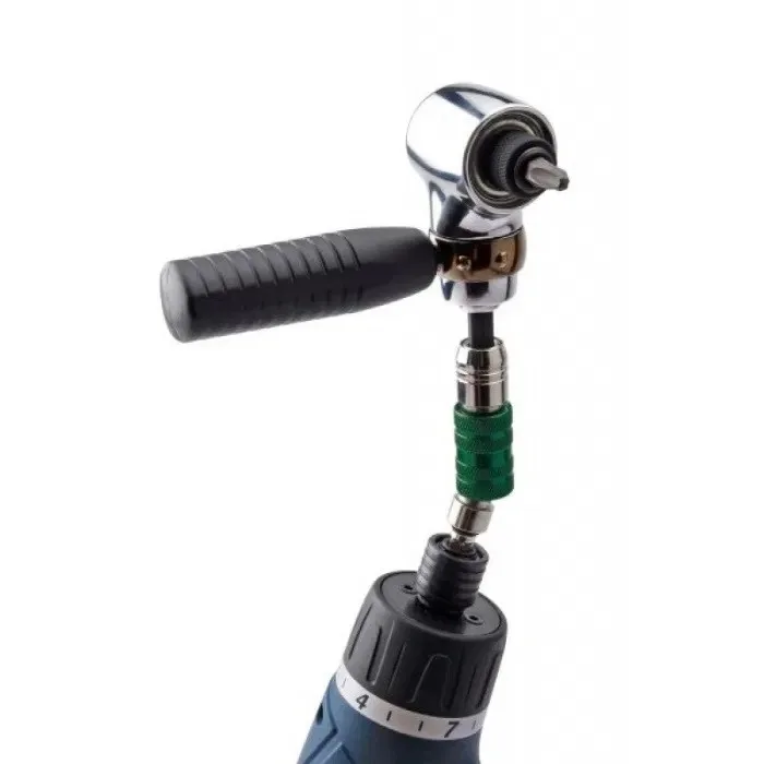 Адаптер кутовий 90° Toptul 1/4" цинковий 83 мм