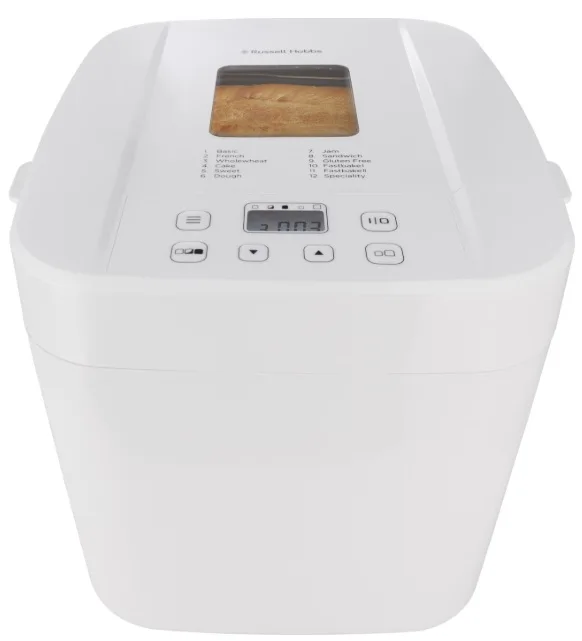 Хлібопічка Russell Hobbs 600 Вт 1 кг Білий Пластик 12 програм