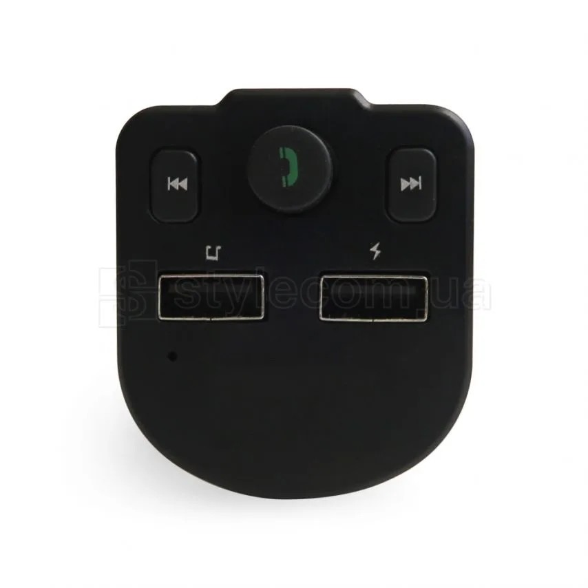FM-трансмітер Bluetooth пластик чорний 4 порти USB mini-jack слот для карти пам'яті