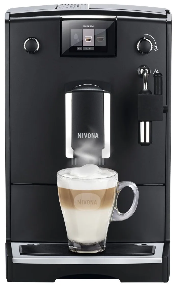Кавомашина Nivona CafeRomatica 2.2л, для зернової та меленої кави, з ручним капучинатором та 5 авторськими рецептами, чорного коль