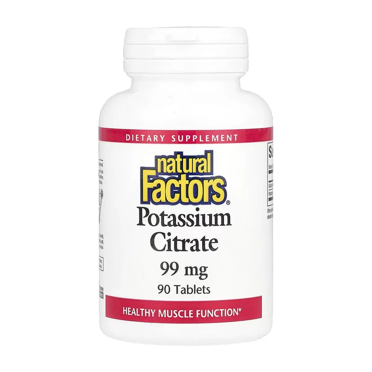 Калій Цитрат Natural Factors 99 мг 90 таблеток Вегетаріанський