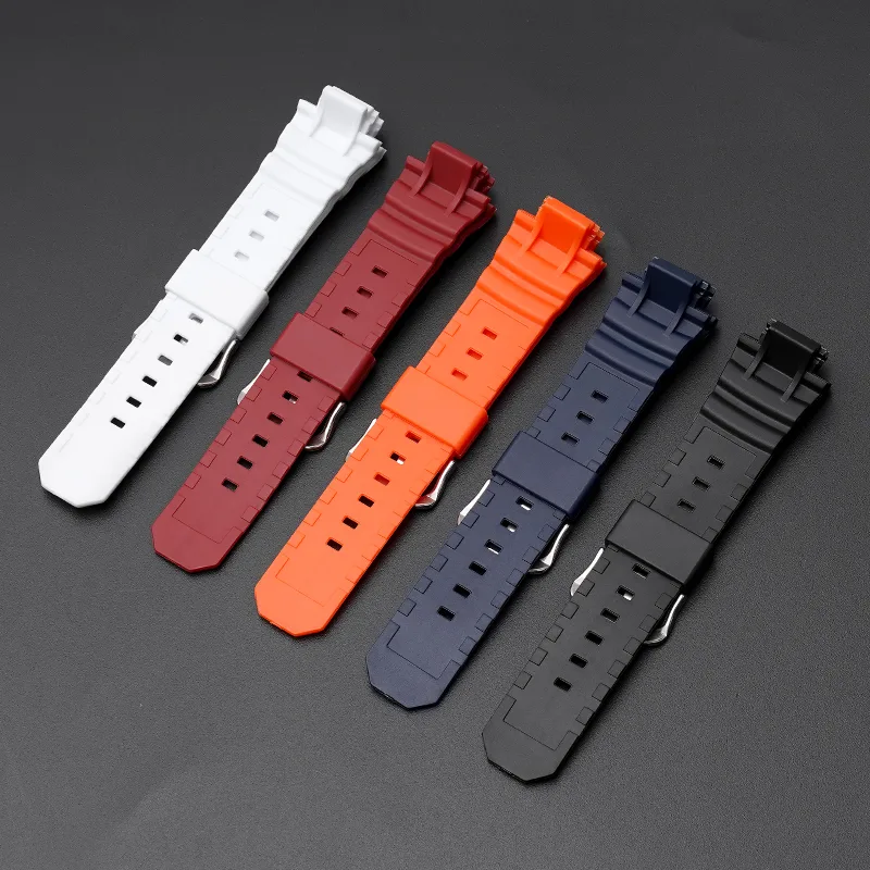 Ремінець Casio полімер 21,2 см жовтогарячий