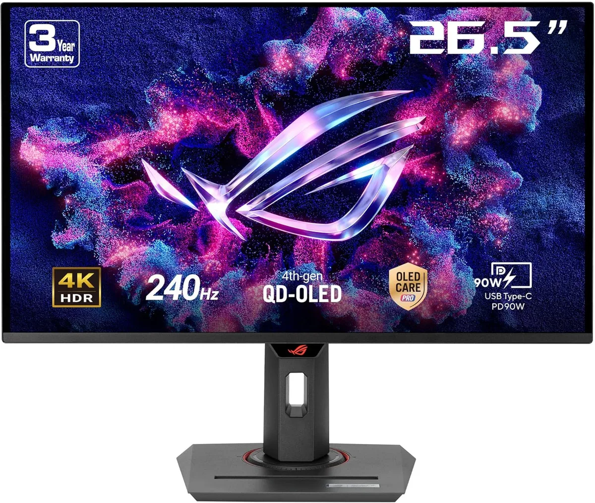 Монітор ASUS QD-OLED 26.5" 4K 240Hz Чорний