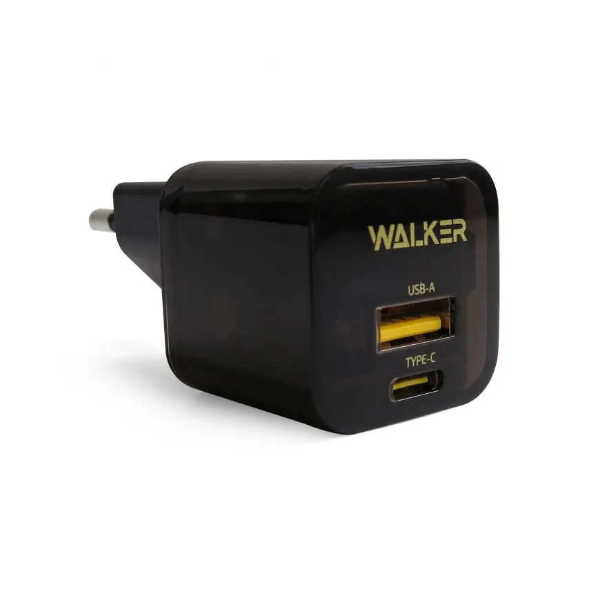 Мережевий зарядний пристрій WALKER PC 31,5х31,5х33 прозорий 30W GaN