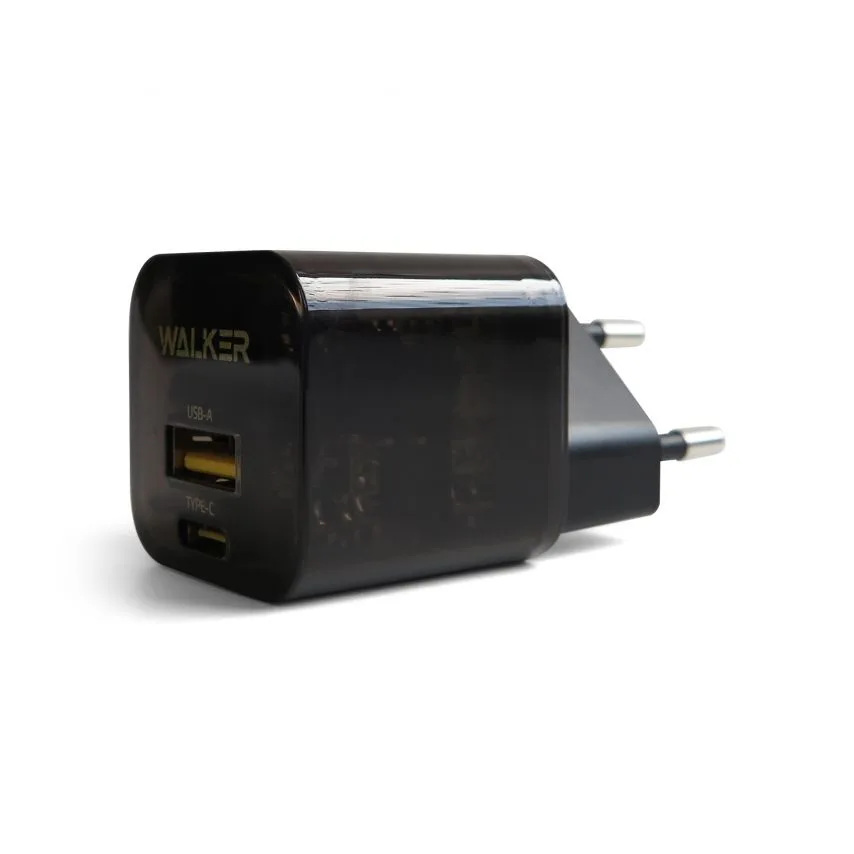 Мережевий зарядний пристрій WALKER PC 31,5х31,5х33 прозорий 30W GaN