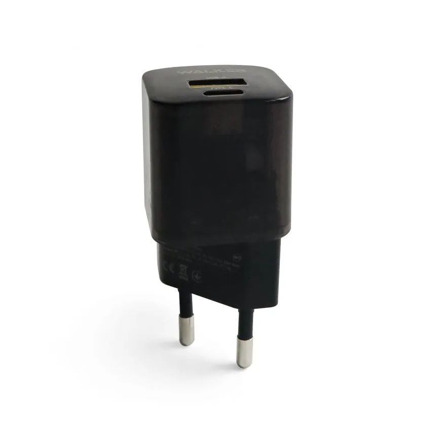 Мережевий зарядний пристрій WALKER PC 31,5х31,5х33 прозорий 30W GaN