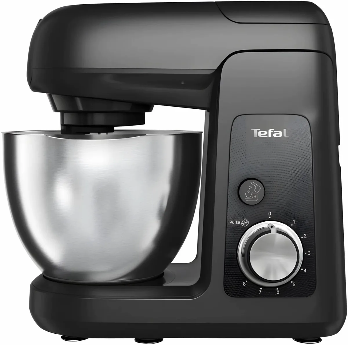Кухонний комбайн Tefal Bake Partner 1100Вт, металева чаша, пластиковий корпус, 8 насадок, чорний.