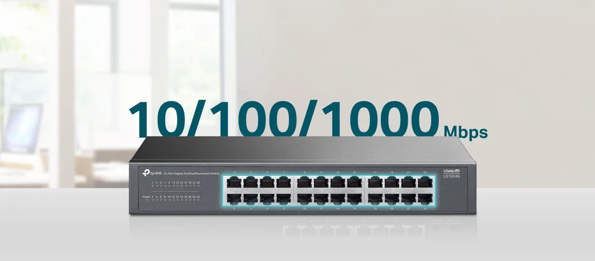 Комутатор TP-LINK LS1024G 24xGE, Некерований