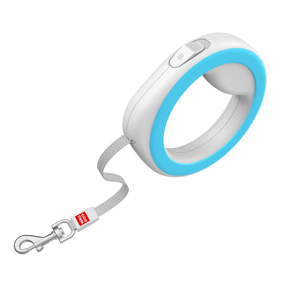Повідець-рулетка WAUDOG R-leash до 40 кг 290 см пластик блакитний