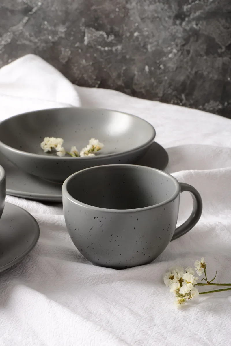 Супова тарілка Limited Edition кераміка 20 см графітова Sandy Grey