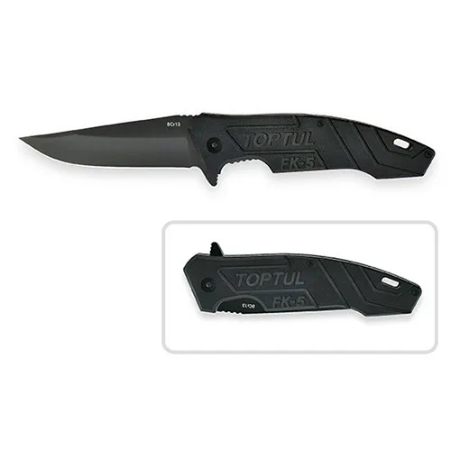 Складной карманный нож TOPTUL G10 225 мм Черный стекловолокно G10