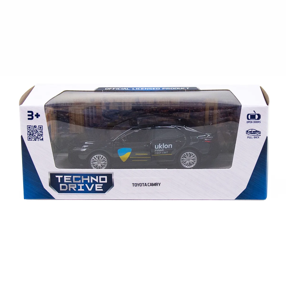 Автомодель TechnoDrive метал 11,2х5х3,5 см чорна