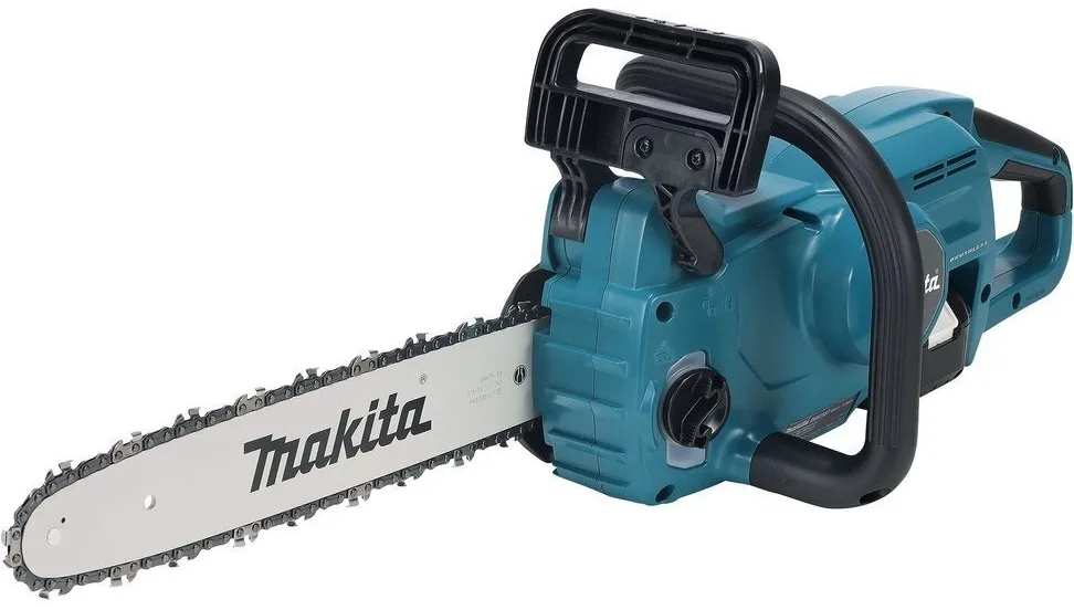 Акумуляторна ланцюгова пила Makita LXT DUC357RT 18В з акумулятором 1х1.5А·год, довжина шини 35 см, вага 4.2 кг.